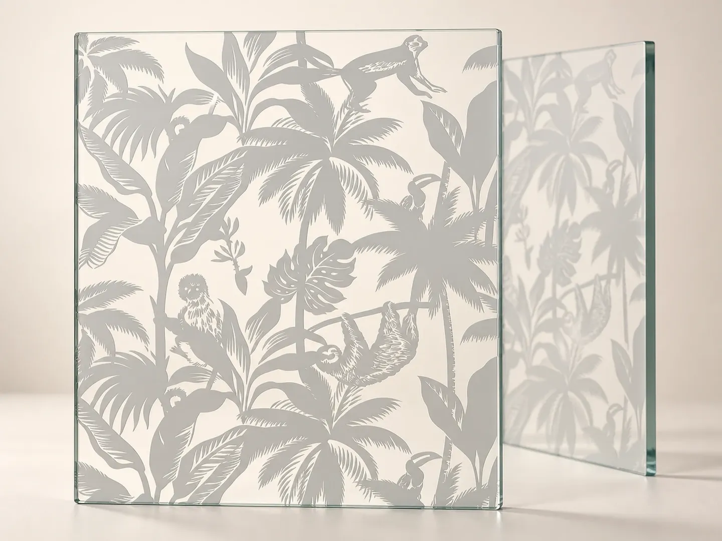 Texture Film adhésif décoratif motif jungle dépolie