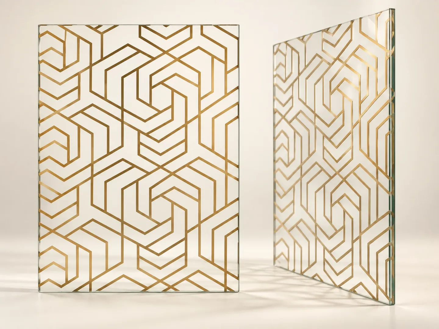 Texture Film adhésif décoratif hexagones dorés