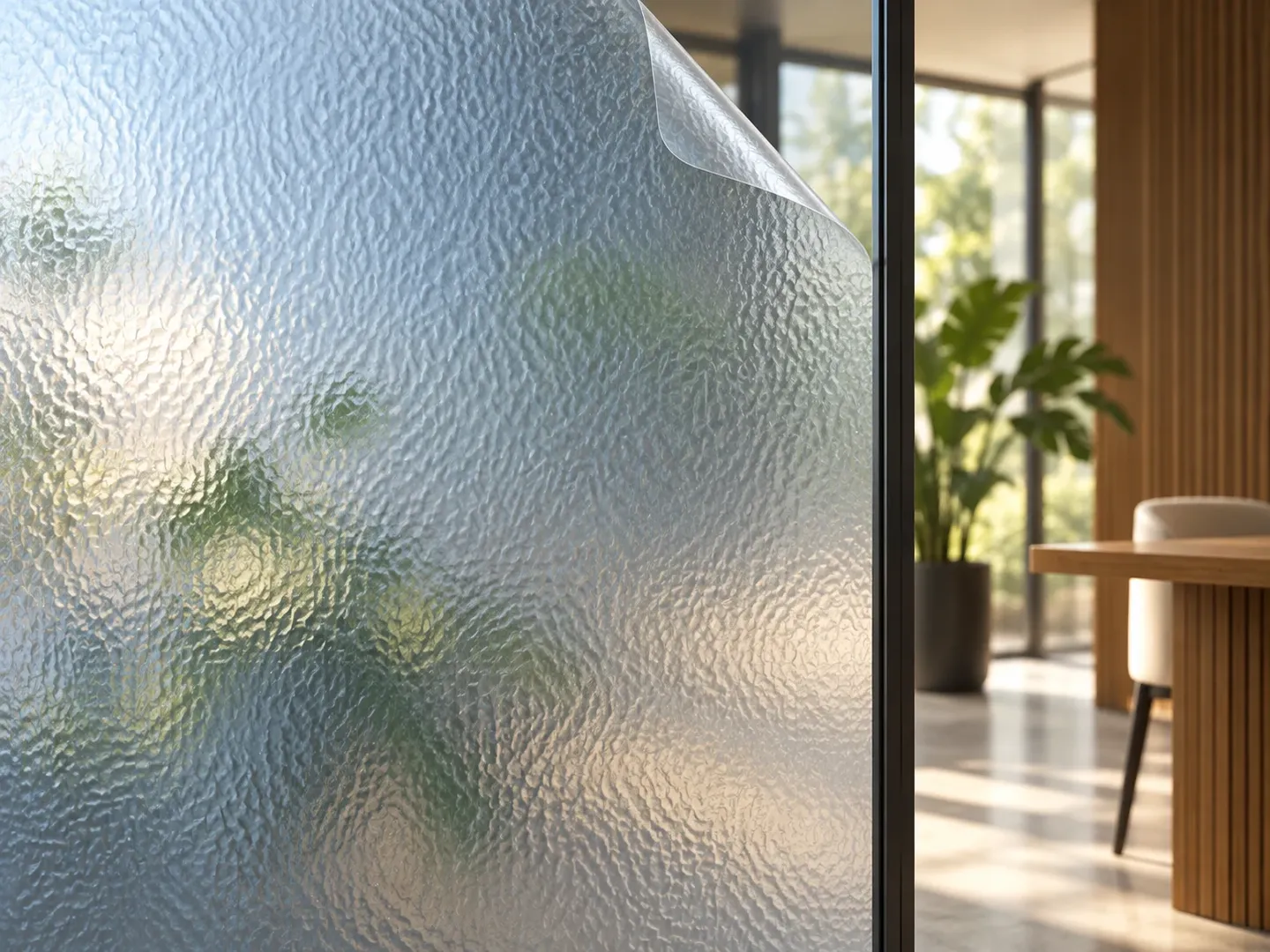 Texture Film adhésif effet verre martelé pour vitrage