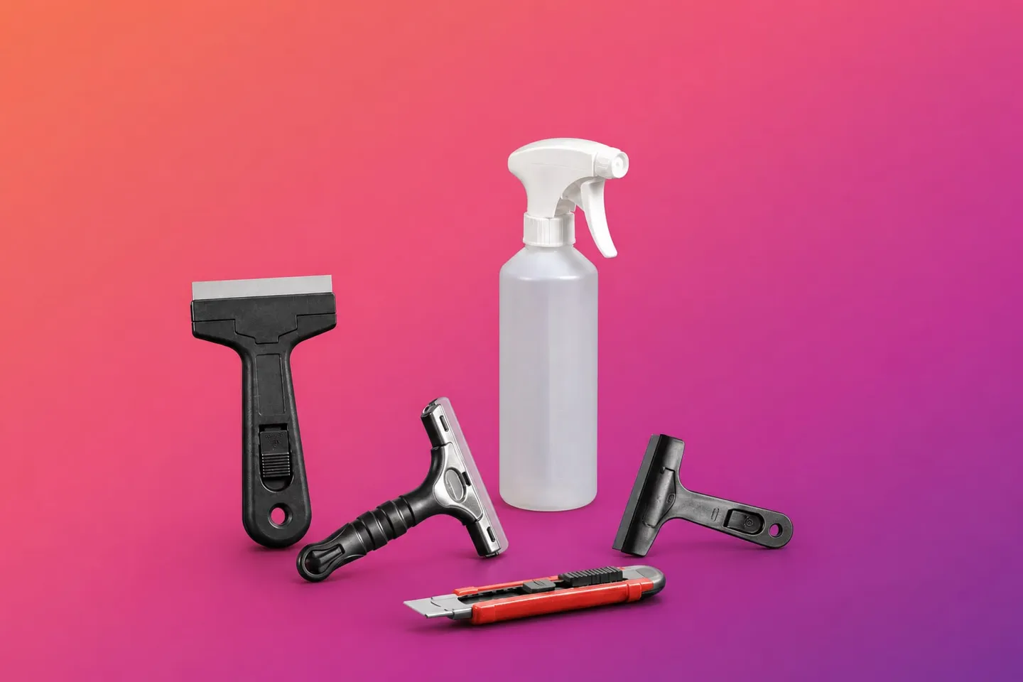Kit de Pose Complet pour Film Adhésif – Pulvérisateur, Raclette, Grattoir & Cutter