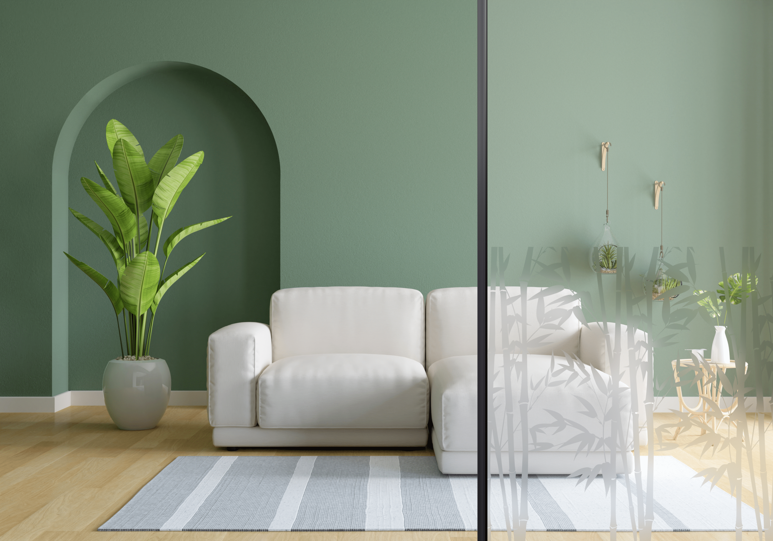 Film vitre effet bambou