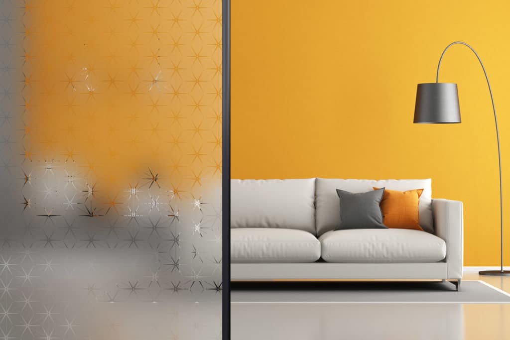 film adhésif décoratif pour vitrage diamants dépolis