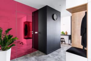 Film miroir sans tain couleur rouge