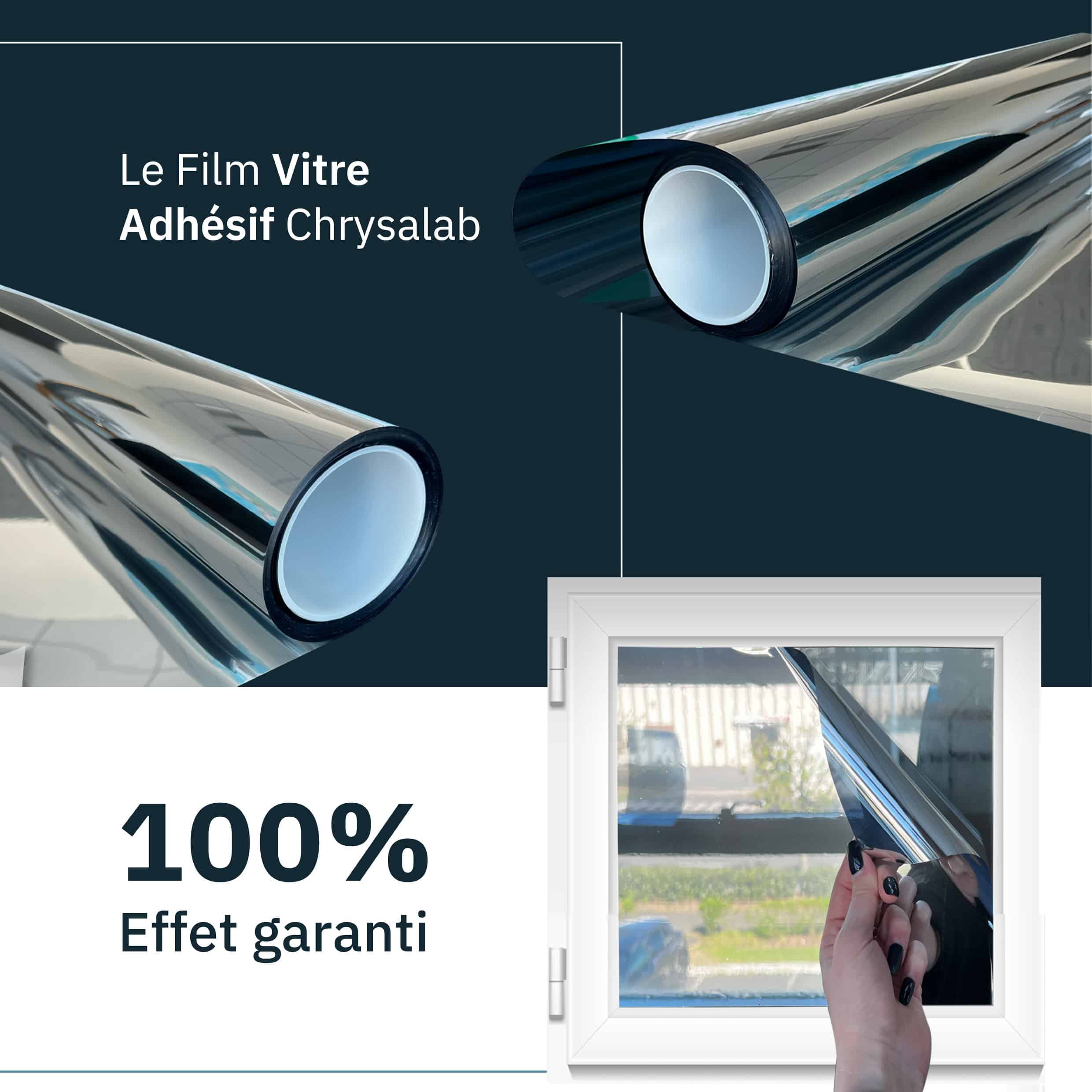 Film Auto-Adhésif pour Miroir de Fenêtre, Teinte Multi-Taille à