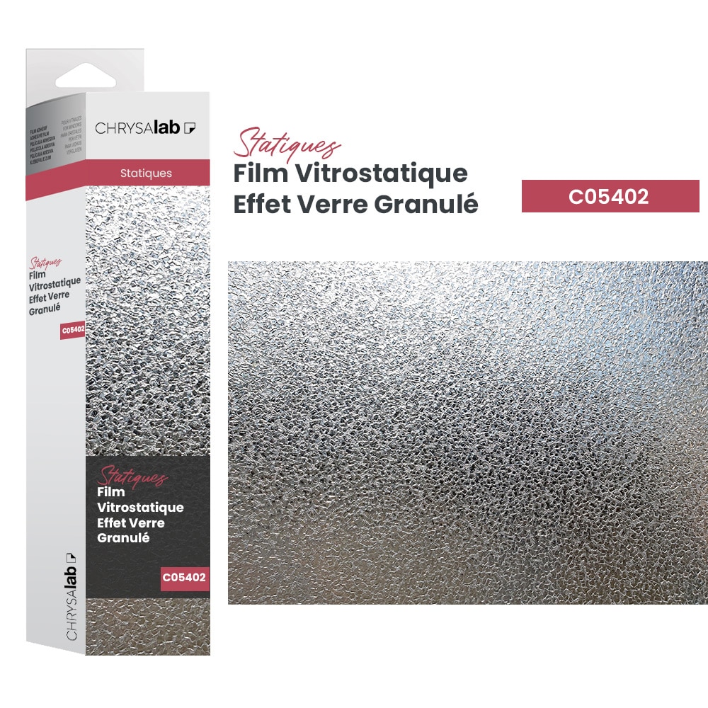 Film vitrostatique effet verre granulé