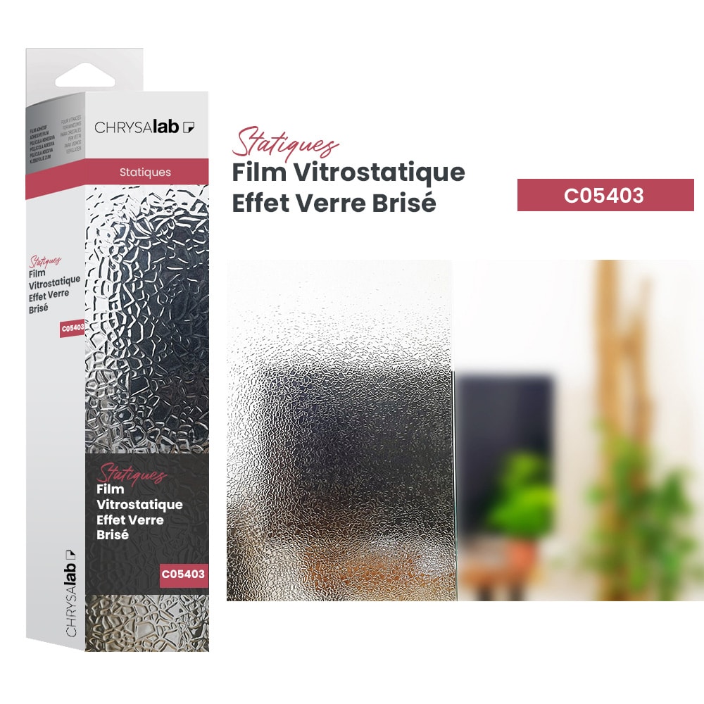 Film vitrostatique effet verre brisé