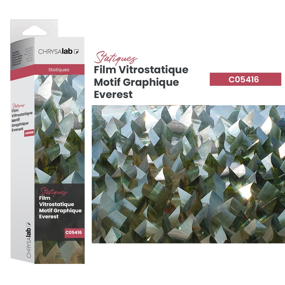 Film vitrostatique motif graphique everest