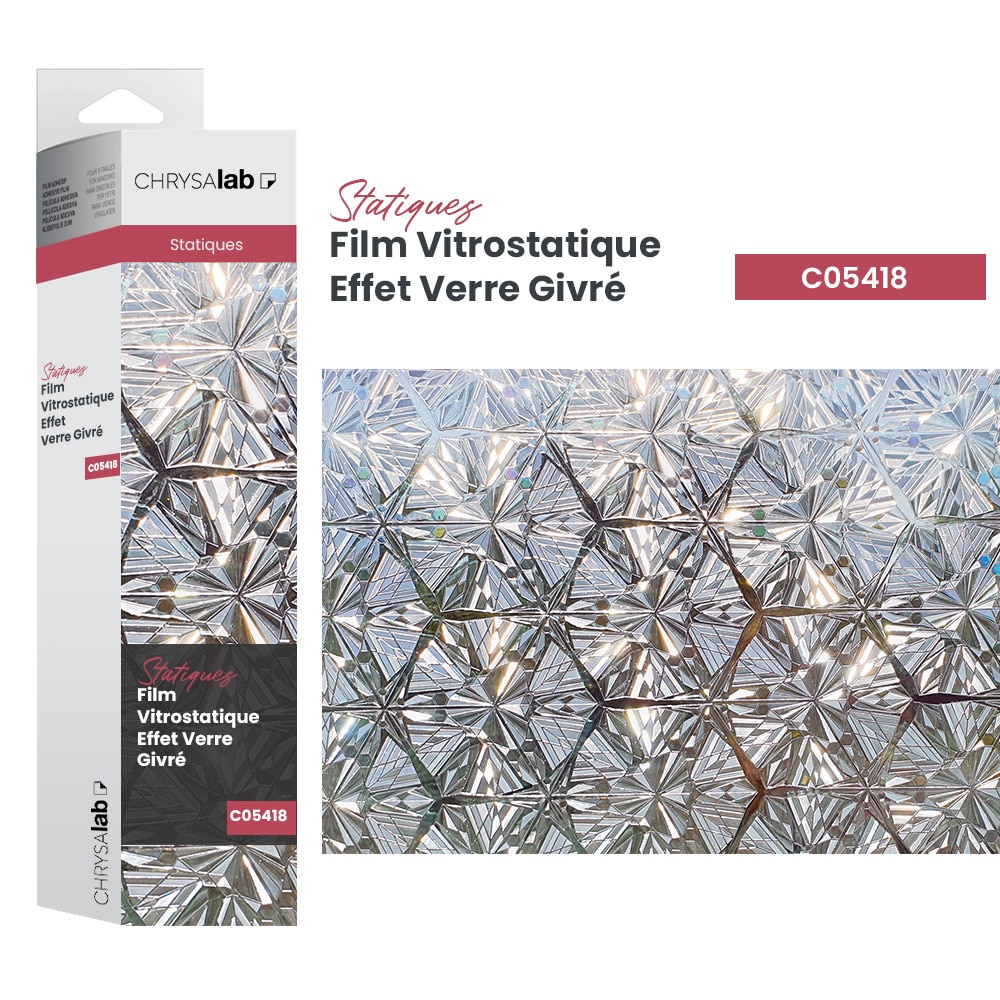 Film vitrostatique effet verre brisé