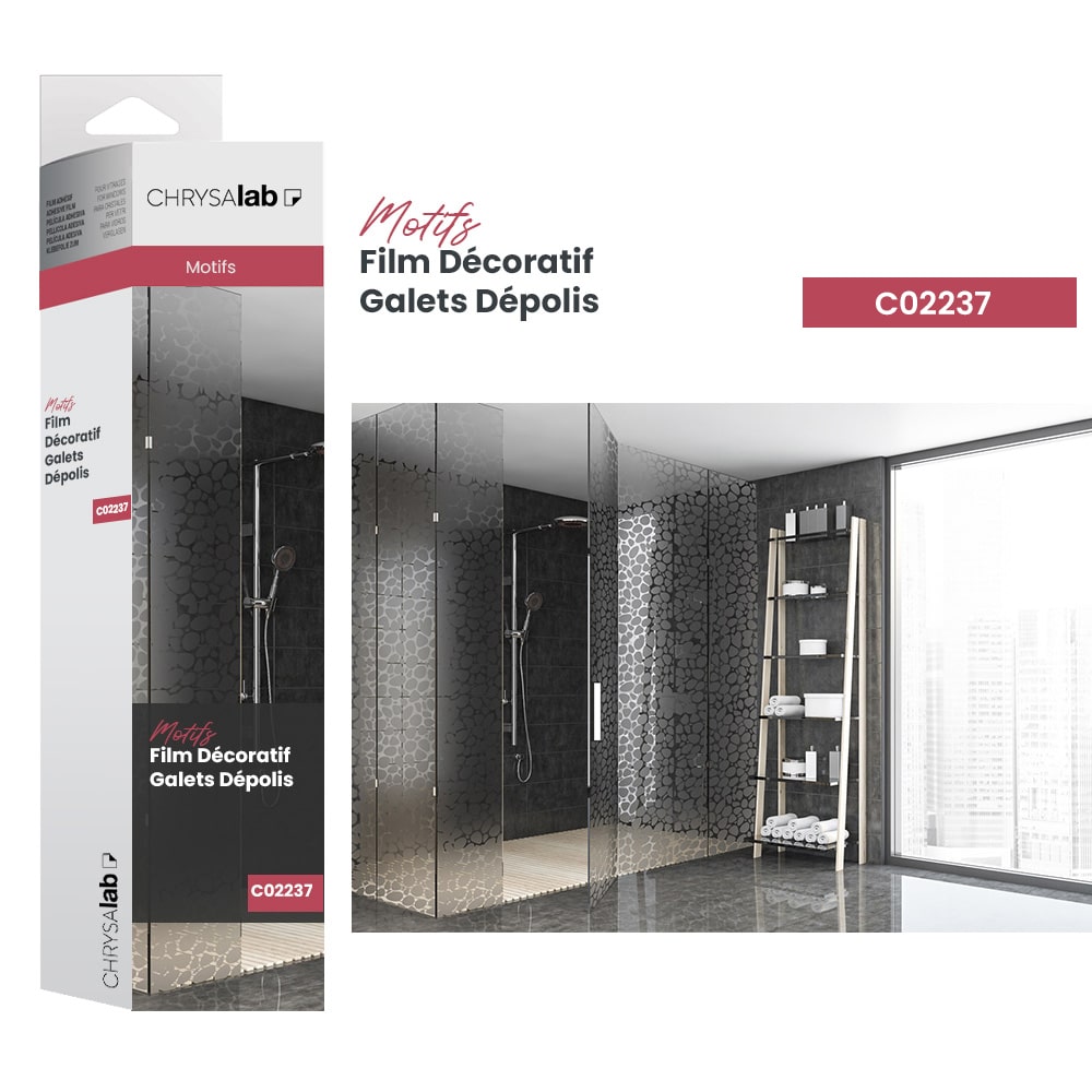 Film décoratif galets dépolis