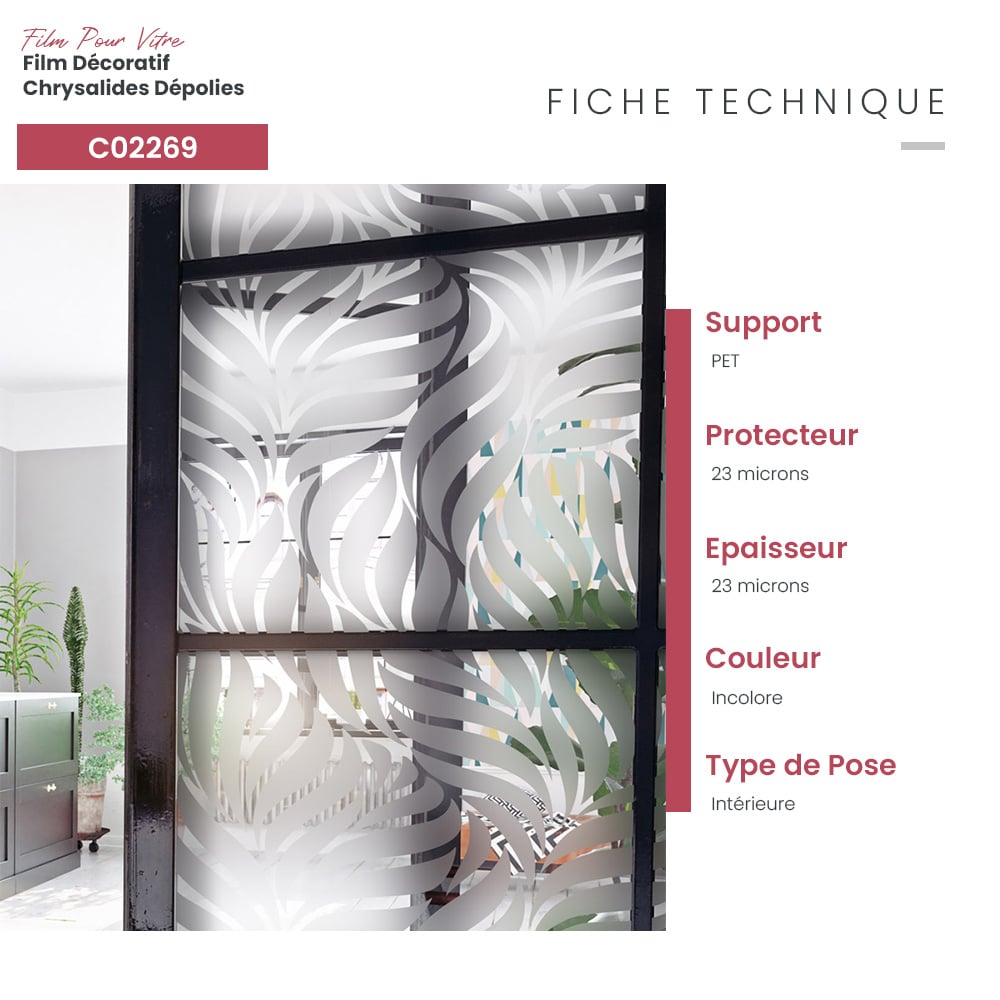 Film décoratif chrysalides