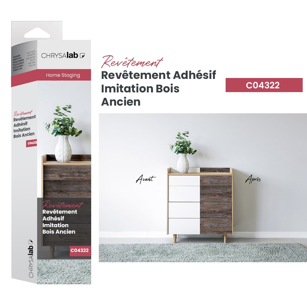 Revêtement adhésif imitation bois ancien