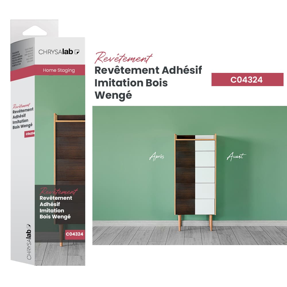 Revêtement adhésif imitation bois wengé