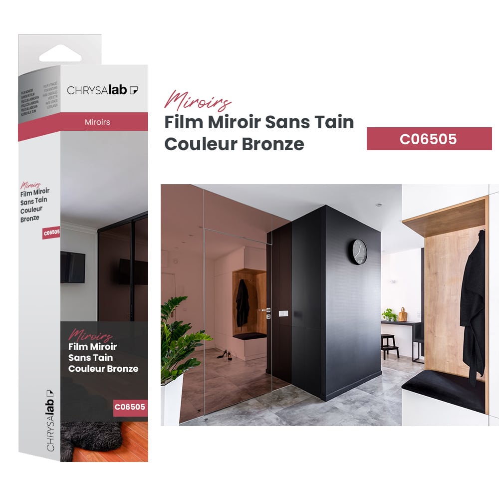 Film adhésif miroir sans tain couleur bronze