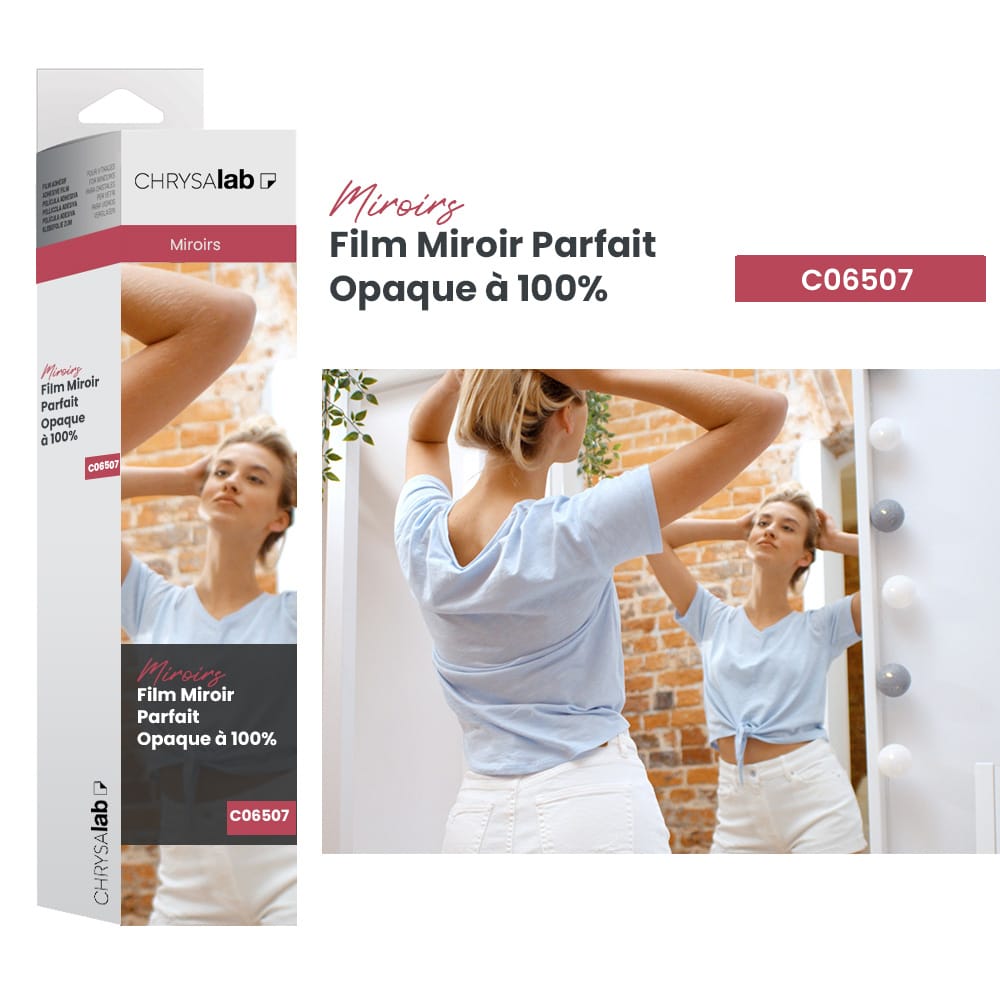 Film adhésif miroir parfait opaque à 100%