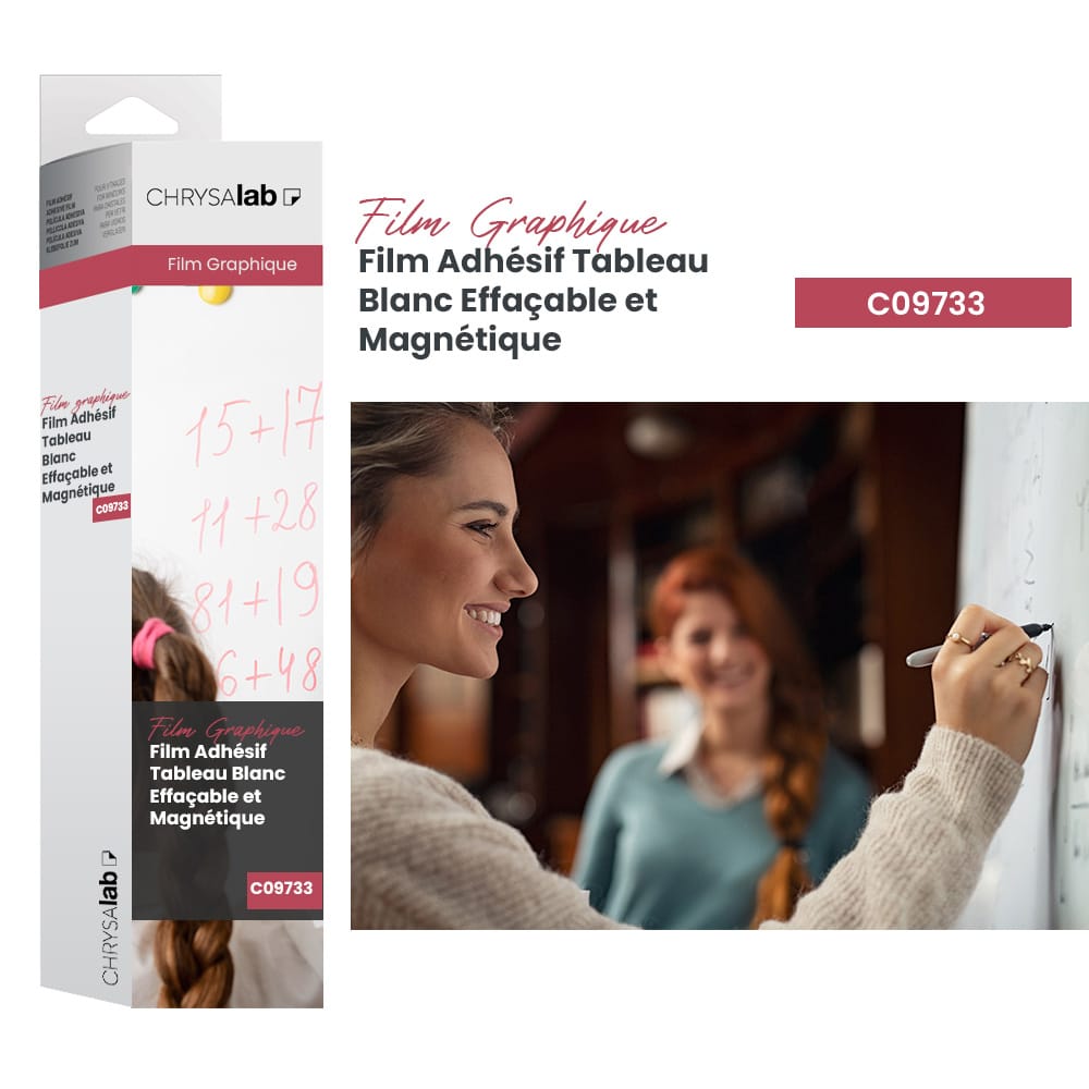 Film adhésif tableau blanc effaçable et magnétique