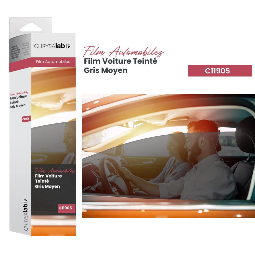 Film voiture teinté gris moyen pour voiture