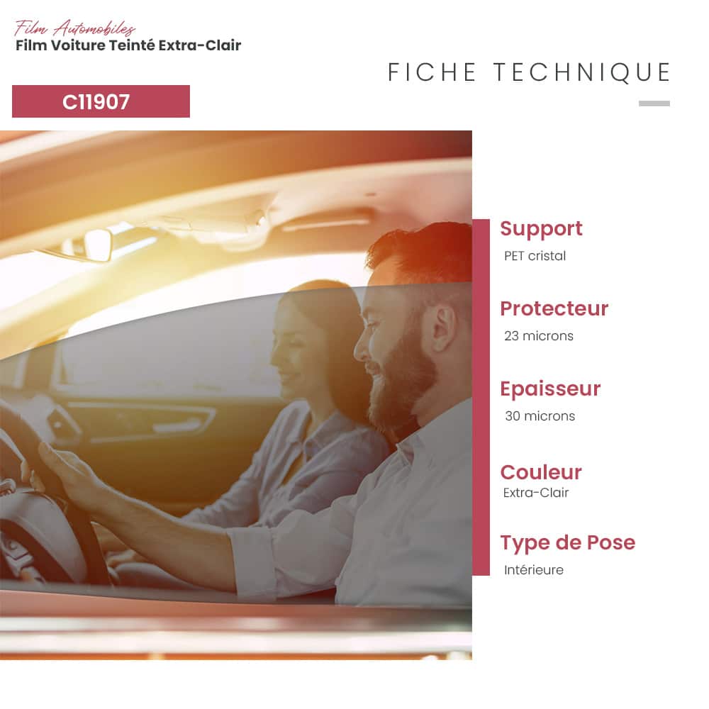 Film voiture teinté extra-clair pour voiture