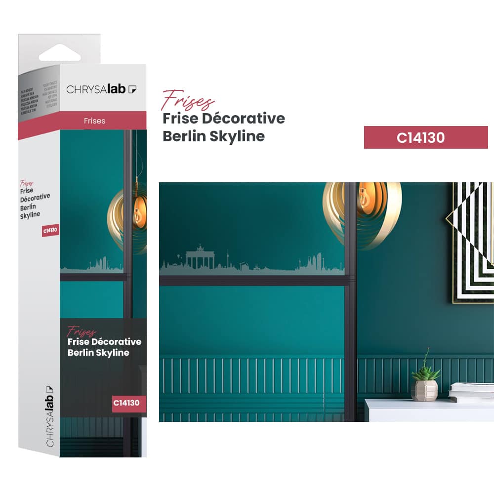 Frise adhésive décorative pour vitrage Espagne skyline