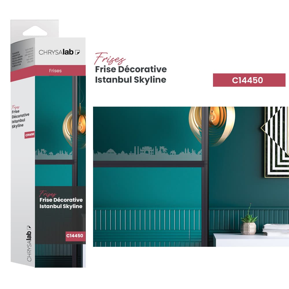 Frise adhésive décorative pour vitrage Istanbul skyline