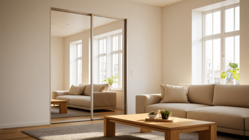 Miroir sans tain pour déco de salon moderne