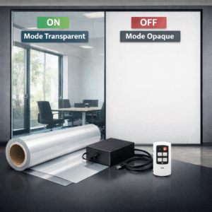 Film adhésif opacifiant électrique pour vitrage à opacité variable ON / OFF